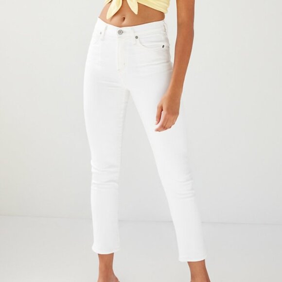 Citizens Of Humanity Denim - Citizens Of Humanity Straight  White Denim Jeans Slim Ankle Jeans Size 27
